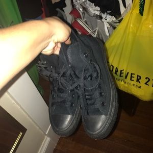 size 5  all black converses